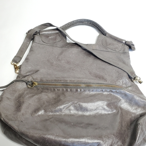 Foley & Corrina Gray Tote Bag Purse Leather - Picture 9 of 15